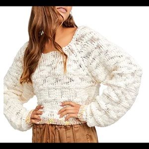 Free People West Palm Sweater Ivory Size M
